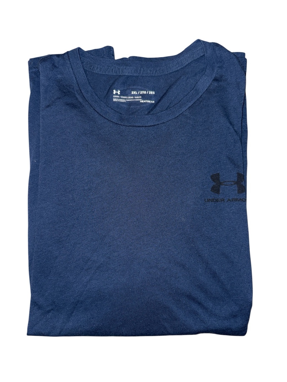 Under Armour Men’s Navy Short Sleeve Logo Crew Tee size XXL